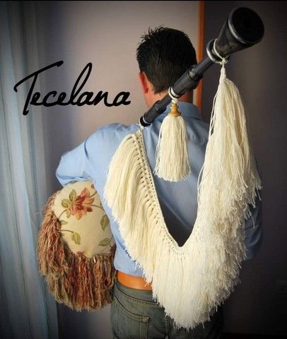 Flecos de gaita lino blanco
