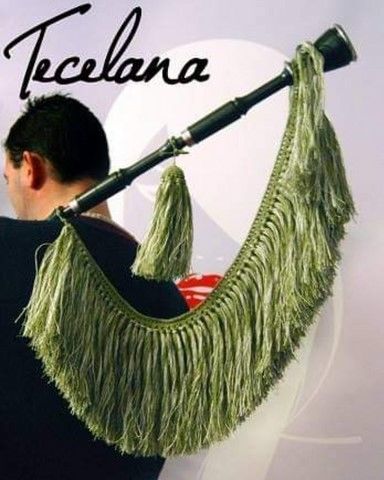 Flecos de gaita lino verde